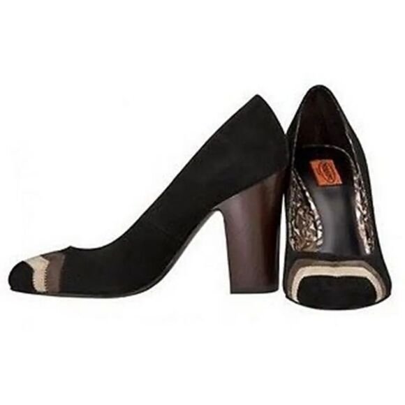 MISSONI FOR TARGET BLACK SUEDE PUMPS SIZE 7 - Picture 2 of 11